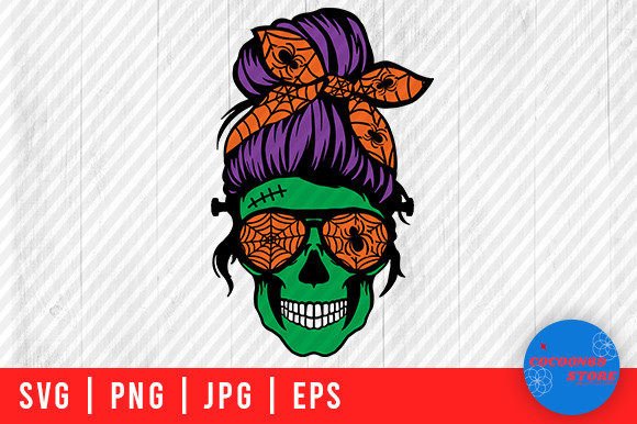 Halloween Mom Skull Momster Svg: Graphics for Crafts