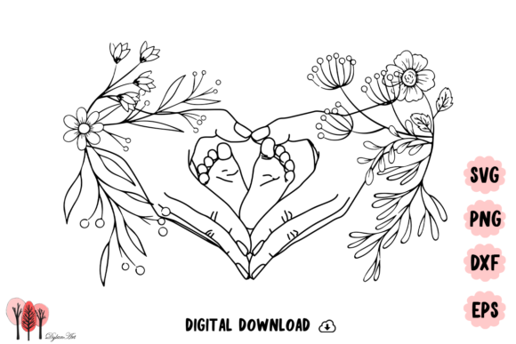Mom and Baby SVG: Graphics for Crafts Branding