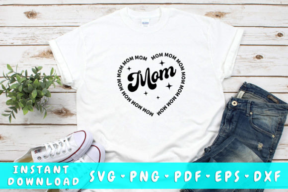 Mom Heart Shape SVG: Graphics for Crafts