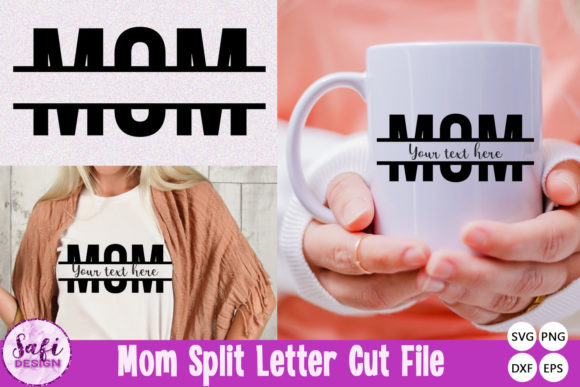 Mom Split Letter SVG for Crafts & Graphics